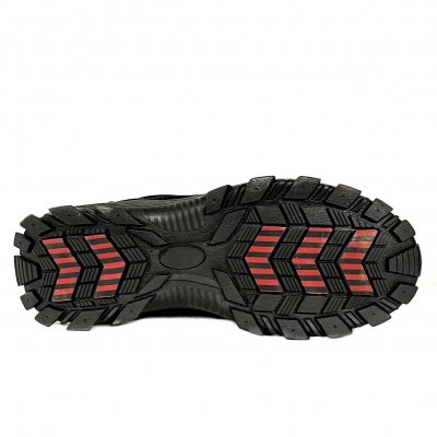 Eskimo Vinterboots antislip svart mocka snörning broddar varmfodrad