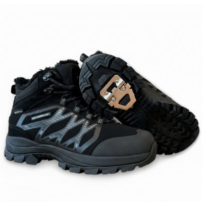 Eskimo vinter Damboots med Utfällbara Broddar / sporty black svart / Strl 37