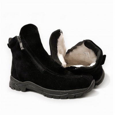 Eskimo Timor Dubbar Känga Dam Mocka Svart Vinter Is