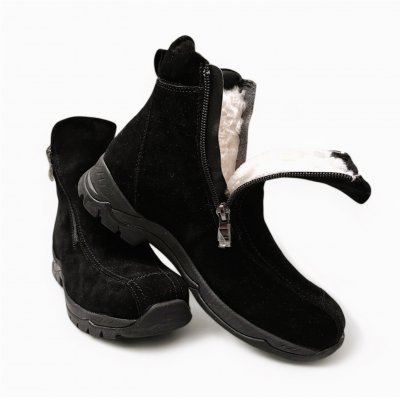 Eskimo Timor Dubbar Känga Dam Mocka Svart Vinter Is