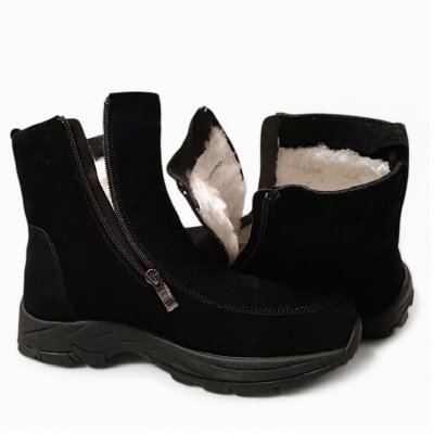 Eskimo Timor Dubbar Känga Mocka Svart Vinter Is Broddar