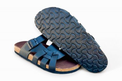 Ever Green Damsandal black svart biosandal kork mocka korsade remmar fotriktig
