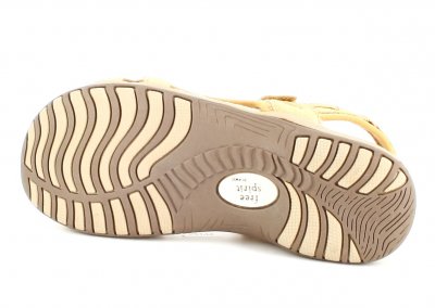 Earth Spirit Free Spirit Frisco Sandal dijon gul läder remmar kardborre memoryfoam mjuk fotriktig dam
