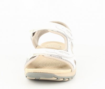 Free Spirit Frisco Sandal / White vit läder remmar kardborre memoryfoam mjuk fotriktig dam
