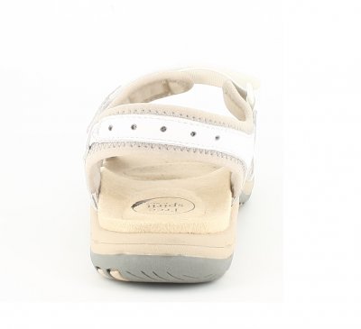Free Spirit Frisco Sandal / White vit läder remmar kardborre memoryfoam mjuk fotriktig dam