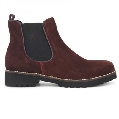 Mockaboots Green Comfort Bordeaux vinröd boots känga fotriktig