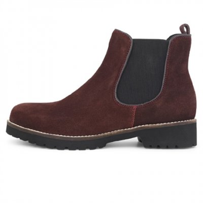 Mockaboots Green Comfort Bordeaux vinröd boots känga fotriktig