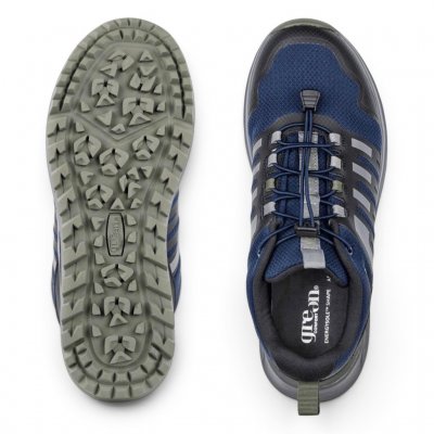 TRACK N' TRAIL TROY navy blue blå svart Vattentäta herrskor Stabila komfort urtagbar stötdämpande inläggssulor hålfotsstöd snea