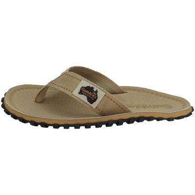 Gumbies classic islander Flip-Flops Unisex sand beige natur dam herr tåsandal sommar tyg gummisula sandal