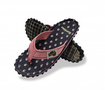 Gumbies classic islander Flip-Flops Unisex primrose blå rosa blommor dam herr tåsandal sommar tyg gummisula sandal