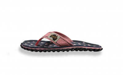 Gumbies classic islander Flip-Flops Unisex tropical punch gul brun blommor ananas lilaherr tåsandal sommar tyg gummisula sandal