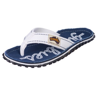 Gumbies islander Flip-Flops Unisex rope vit navy blå multi g brun beige grå mönster dam herr tåsandal sommar tyg gummisula sanda