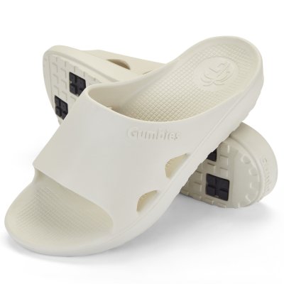 Gumbies Spasole slider Unisex dam herr Clay ljusbeige ljusgrå badtoffla träningstoffla badsko sandal