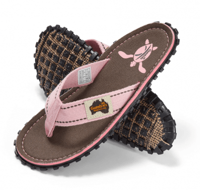 Gumbies islander Flip-Flops Unisex rope rosa brun grå turtle sköldpadda dam herr tåsandal sommar tyg gummisula sandal