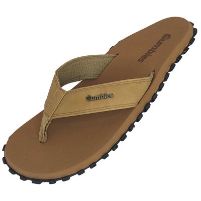 Gumbies classic vegovert Flip-Flops Unisex tan brun dam herr tåsandal sommar tyg gummisula sandal