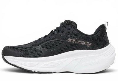 Saucony procyon max black fizz svart vid läst rymlig dam walkingsko komfort stabil stötdämpande jogging fritid promenadskO