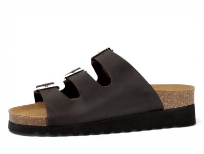 axelda cathrine 3 sandal komfortsandal mjuk anatomisk stötdämpande memryfoam skinn läder arbetssko fotsmärta brun