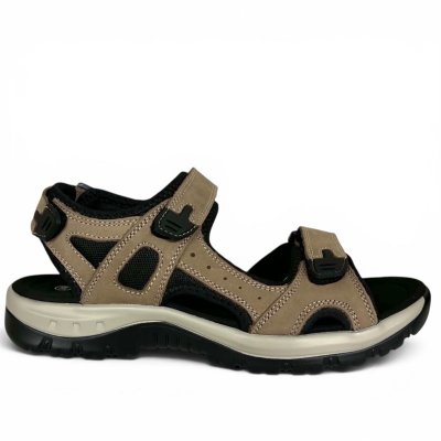 cc resorts emy taupe brun grå sandal dam gummisula fotriktig remmar memoryfoam