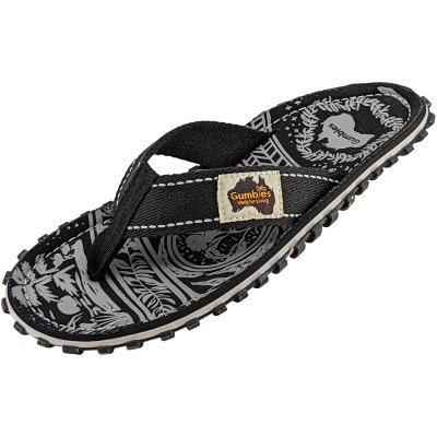Gumbies classic islander Flip-Flops Unisex midnight ba´´lack svart mönster dam herr tåsandal sommar tyg gummisula sandal