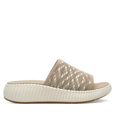 Jana Coshy Andi Sandal beige comb tvättbar hallux valgus problemfot comfort textil komfort fritid dam relax fit rymlig läst