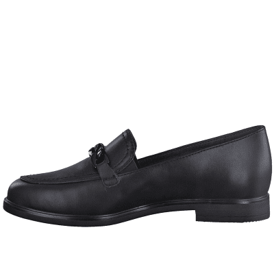 Jana comfort loafers svart nappa fotriktig skinnsko loafers lågsko