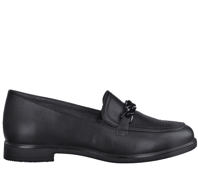 Jana comfort loafers svart nappa fotriktig skinnsko loafers lågsko