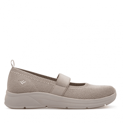 Jana letti ballerina hallux valgus walking promenad pepper beige rymlig läst tygsko fotriktig komfortsko eva memoryfoam