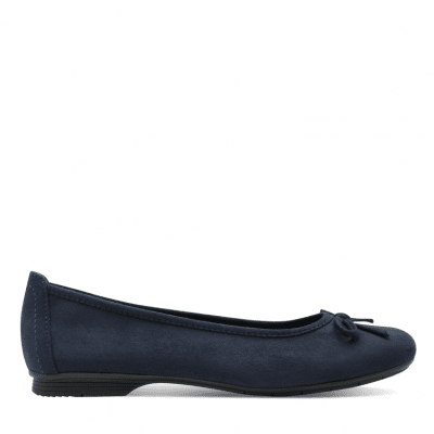 Jana panama Softline Ballerinasko loafer damsko lågsko finsko kostymsko puläder textil bred läst fotriktig mjuk navy marinblå