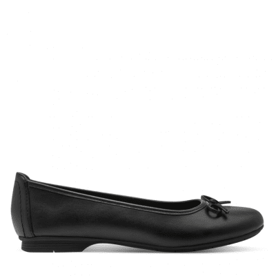 Jana panama Softline Ballerinasko loafer damsko lågsko finsko kostymsko puläder textil bred läst fotriktig mjuk svart black