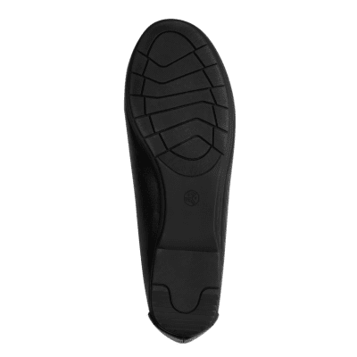 Jana panama Softline Ballerinasko loafer damsko lågsko finsko kostymsko puläder textil bred läst fotriktig mjuk svart black