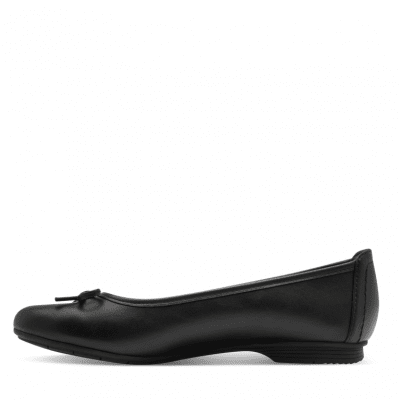 Jana panama Softline Ballerinasko loafer damsko lågsko finsko kostymsko puläder textil bred läst fotriktig mjuk svart black