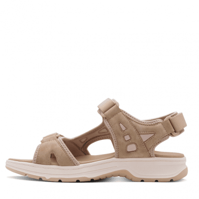 Jana Coshy Roma Sandal beige brun sandalett hallux valgus problemfot comfort textil komfort fritid dam relax fit rymlig läst