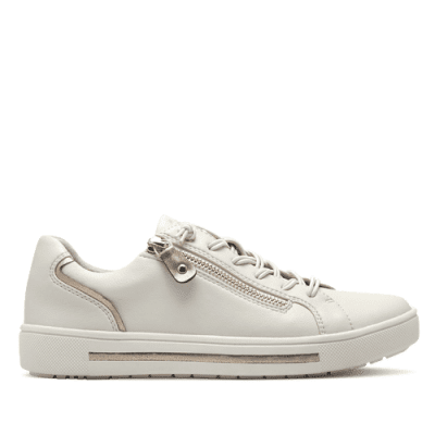 Jana sitane Soft Line beige gold Sneaker med dragkedja Rymlig Läst h-bredd komfort memoryfoam dam