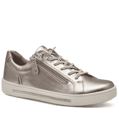 Jana sitane Soft Line champagne Sneaker med dragkedja Rymlig Läst h-bredd komfort memoryfoam dam
