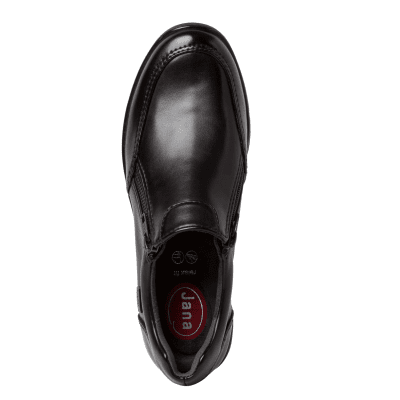 jana softline eloq lågsko loafer vattentät dragkedja grov sula fotriktig foam mjuk fotbädd urtagbar black svart