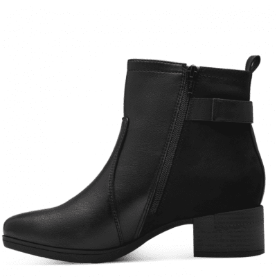 jana softline leyla chelseaboots damkänga resår dragkedja grov sula fotriktig foam mjuk fotbädd urtagbar black svart varmfoder