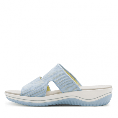 Jana Softline Unno Sandal sky sun blå gul comfort textil komfort fritid dam relax fit rymlig läst fotriktig hbred
