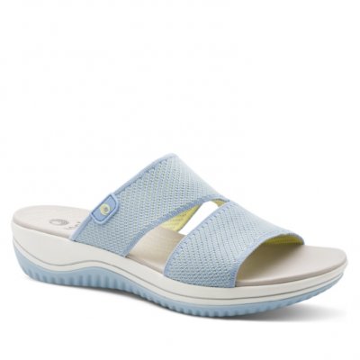 Jana Softline Unno Sandal sky sun blå gul comfort textil komfort fritid dam relax fit rymlig läst fotriktig hbred
