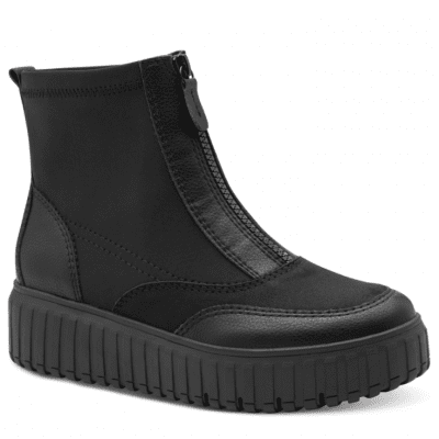 jana softline ware chelseaboots damkänga resår dragkedja grov sula fotriktig foam mjuk fotbädd urtagbar black svart