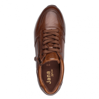 Läder-Sneaker till dam, från Janas kollektion Soft Line. En bekväm sko i modern design, tillverkad i finaste naturläder, utrusta