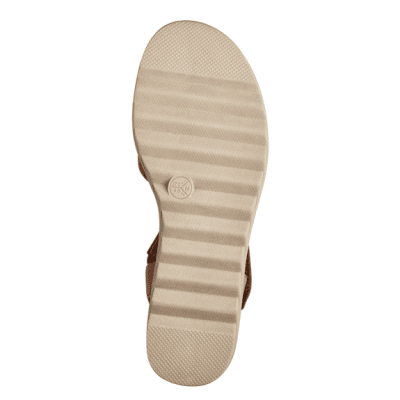 Jana sundo Relax comfort tan brun natur kilklack textil puläder komfort fritid dam relax fit rymlig läst remmar fotriktig