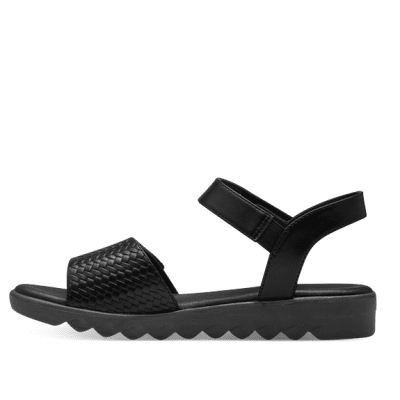 Jana sundo Relax comfort black svart kilklack textil puläder komfort fritid dam relax fit rymlig läst remmar fotriktig