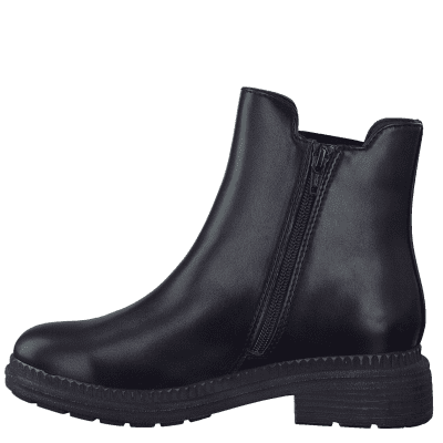 jana softline susina chelseaboots damkänga resår dragkedja grov sula fotriktig foam mjuk fotbädd urtagbar black svart