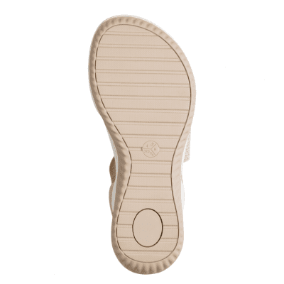 Jana Softline Unni Sandal beige gold guld remmar comfort textil komfort fritid dam relax fit rymlig läst fotriktig hbredd