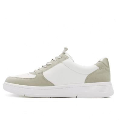 jana zango Soft Line beige vit white Sneaker med dragkedja Rymlig Läst h-bredd komfort memoryfoam dam