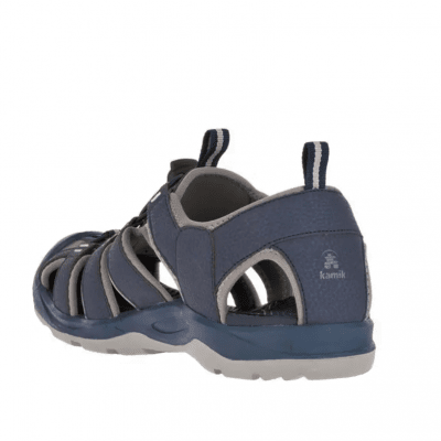Kamik The Byron Bay 2 Herrsandal / Navy marinblå täckt tå fotriktig vegan elastisk snabbsnörning sportsandal vattentålig