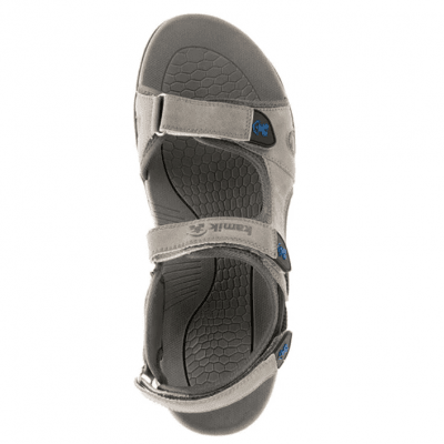 Kamik The Milos Herrsandal ljusgrå light grey remmar sportsandal kardborre fotriktig vegan sportsandal vattentålig