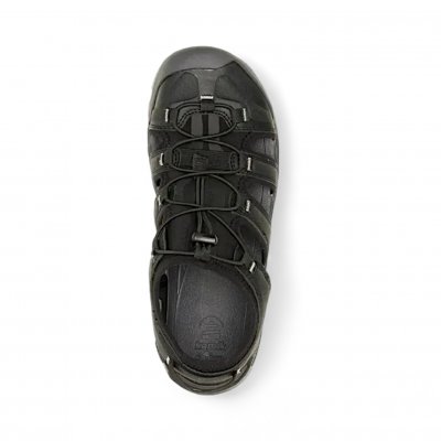 Kamik syros svart black Herrsandal täckt tå fotriktig vegan elastisk snabbsnörning sportsandal vattentålig