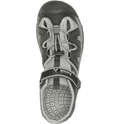 Kamik The Islander 2 Damsandal Black Charcoal svart grå fotriktig remmar kardborre eva snabbsnörning vegan