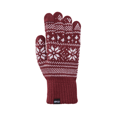 Kombi nordic glove powerpoint handske fodrad dam röd handskarhandske ull